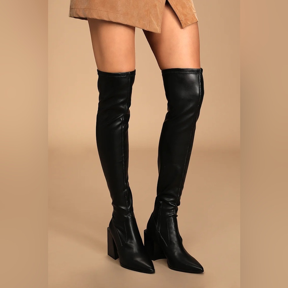 Steve Madden Black Over the Knee Boots